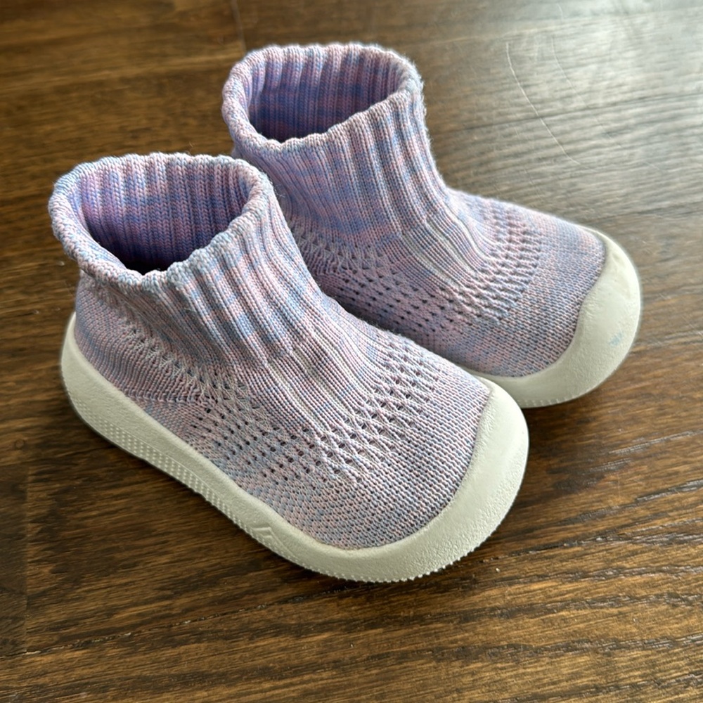 Cute purple sock shoes from Amazon
